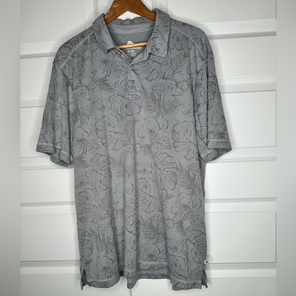 Tommy Bahama Tropical Print Polo - EUC